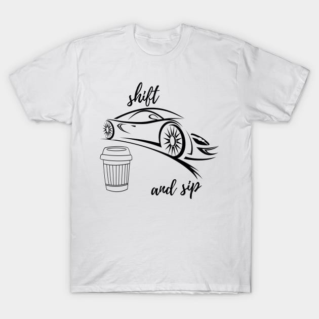 Cars and Coffee Lover T-Shirt by iamurkat